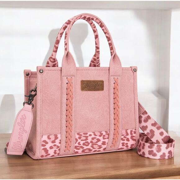 Wrangler Handbags - Wrangler Pink Leopard Print Tote/Crossbody *NEW in Package*